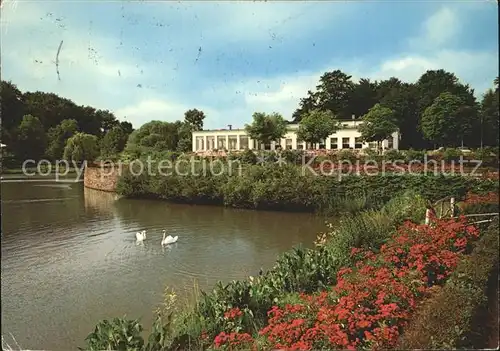 Bad Helmstedt Hotel Der Quellenhof Schwanenteich Blumenbeet Kat. Helmstedt