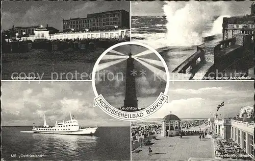 Borkum Nordseebad MS Ostfriesland Wandelhalle Promenade Kat. Borkum