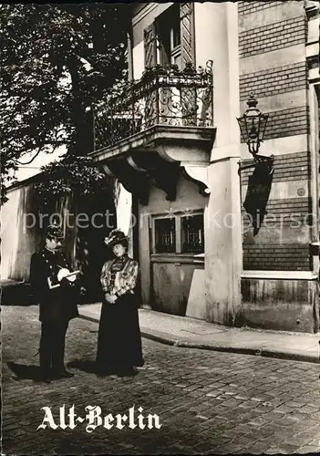 Alt Berlin An der Friedrichsgracht Polizist Kat. Berlin