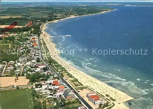 Haffkrug Ostseebad Strand Fliegeraufnahme Kat. Scharbeutz