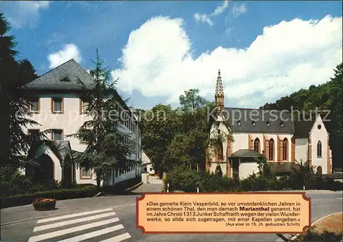 Marienthal Rheingau Kirche  Kat. Ruedesheim am Rhein