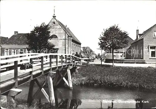 Staveren Bruecke und Kirchenpartie Kat. Staveren