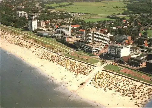 Duhnen Nordsee Fliegeraufnahme / Cuxhaven /Cuxhaven LKR