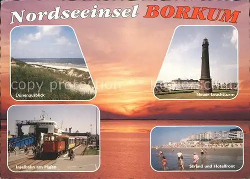 Borkum Nordseebad Leuchtturm Strand Hafen Kat. Borkum