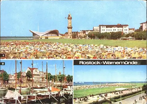 Rostock Warnemuende Strand Gaststaette Teepott Leuchtturm Am Alten Strom HO Cafe Atlantic Kat. Rostock