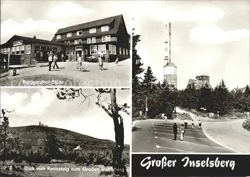 Grosser Inselsberg Berggasthof Stoehr Rennsteigblick UKW Sendeanlage Kat. Brotterode