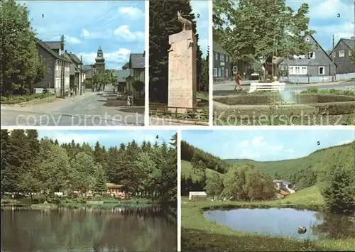 Frauenwald Thueringen Suedstrasse Monument Platz des Friedens  Kat. Frauenwald