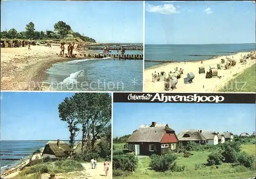 Ahrenshoop Ostseebad Strand Kueste Rohrdachhaeuser Kat. Ahrenshoop