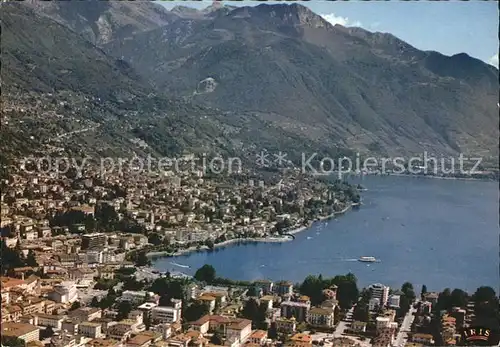 Locarno TI Fliegeraufnahme Lago Maggiore Kat. Locarno