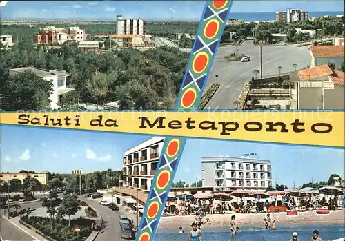 Metaponto Teilansichten Strassenpartie Strand Hotel