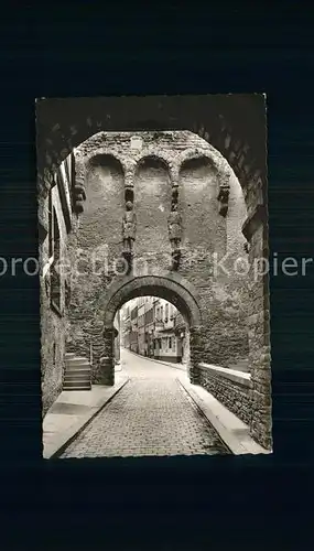 Andernach Rhein Rheintor mit Baeckerjungen Kat. Andernach