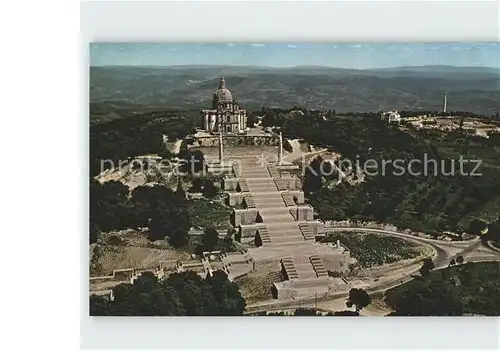 Spanien Fliegeraufnahme Tempel mit Monumentaltreppe Kat. Spanien