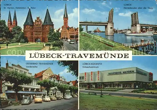 Travemuende Ostseebad Luebeck Herrenbuercke Trave St. Marien Holstentor St. Peter  Kat. Luebeck