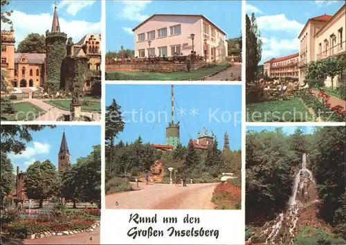 Grosser Inselsberg Friedrichroda Schloss Reinhardsbrunn Fischbach Erholungsheim Parkterrasse  Kat. Brotterode