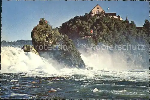 Rheinfall SH mit Schloss Laufen Kat. Rheinfall