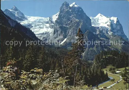 Rosenlaui BE Gschwandtenmaad mit Wetterhorngruppe Kat. Rosenlaui