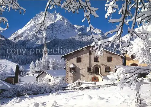 Scuol Bad Engadiner Haus Pisocgruppe Winter Kat. Scuol