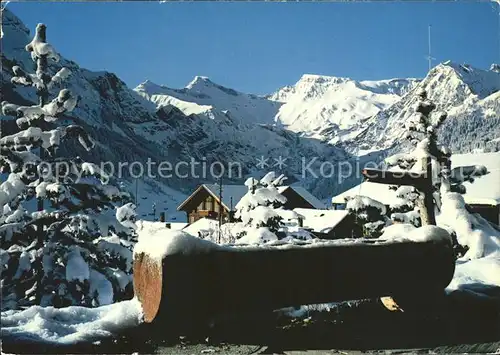 Adelboden Verschneiter Brunnen Steghorn Wildstrubel Kat. Adelboden