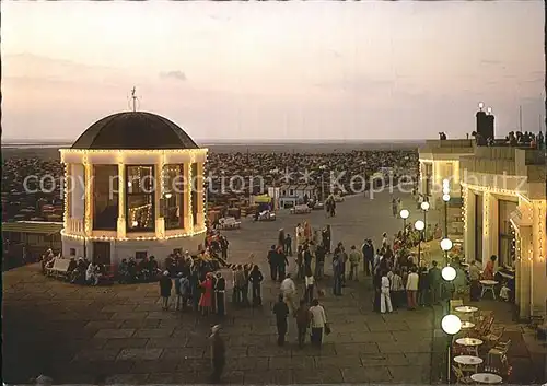 Borkum Nordseebad Abend an der Wandelhalle Kat. Borkum