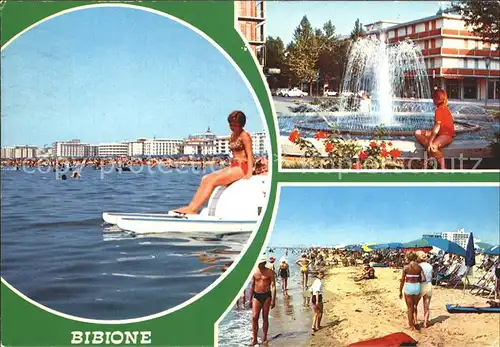 Bibione Anblick vom Meer und Brunnen