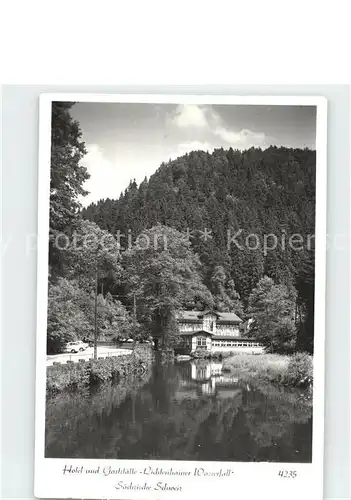 Lichtenhain Sebnitz Hotel und Gaststaette Lichtehainer Wasserfall Kat. Sebnitz