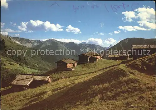 Frauenkirch GR Stafelalp Blick gegen Tinzenhorn aus Kirchners Alphuette Kat. Davos