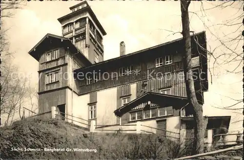 Saechsische Schweiz Berghotel Gr. Winterberg Kat. Rathen Sachsen