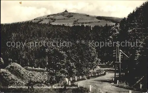 Dittersbach Duerrroehrsdorf Schwartenberg vom Bahnhof aus gesehen Kat. Duerrroehrsdorf Dittersbach