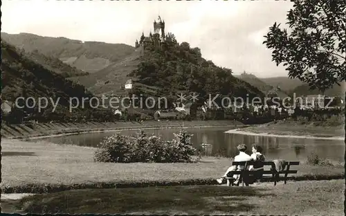 Cochem Mosel Moselpartie mit Burg Kat. Cochem