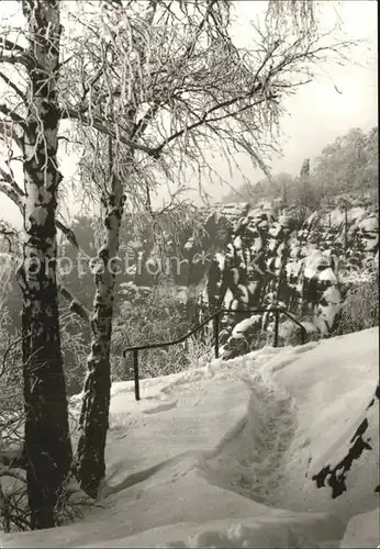 Saechsische Schweiz In den Schrammsteinen Kat. Rathen Sachsen