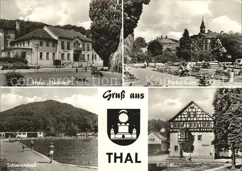 Thal Naundorf Hotel Thalfried Schwimmbad Rathaus Parkanlage