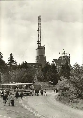 Grosser Inselsberg Berggasthof Sendeturm Bus Parkplatz Kat. Brotterode