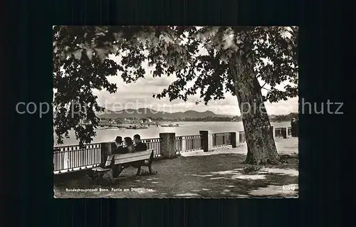 Bonn Rhein Partie am Stadtgarten Bundeshauptstadt Kat. Bonn