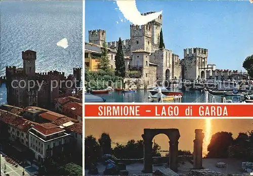Sirmione Schloss Hafen Ruine Gardasee