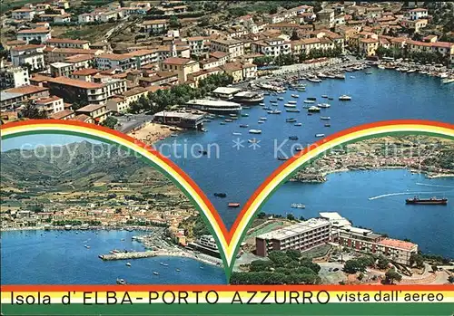 Porto Azzurro Fliegeraufnahme Gesamtansicht mit Hafen