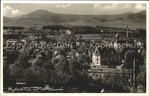 Gross Schoenau Goerlitz Blick vom Hutberg nach der Lausche Kat. Goerlitz