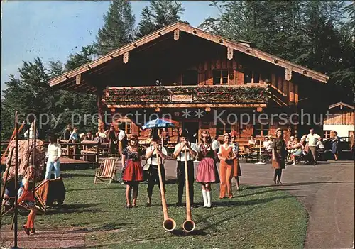 Alphorn Raffner Alm Ruhpolding Bayer. Alpen Trachten Kat. Musik