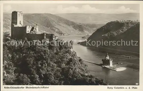 Foto Kratz Nr. 32 Burg Gutenfels Pfalz  Kat. Fotografie