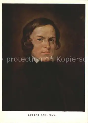 Kuenstlerkarte Robert Schumann Kat. Kuenstlerkarte