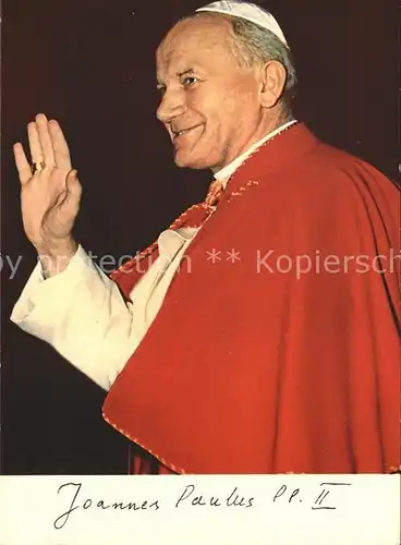 Papst Joannes Paulus II Kat. Religion