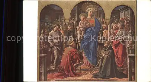 Religion Kuenstlerkarte Fra Filippon Lippi La Vergine ed il bimbo Gesu Nr. 5469 Kat. Religion