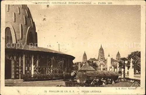 Exposition Coloniale Internationale Paris 1931 Pavillon de L A E. F. Facade Laterale Kat. Expositions