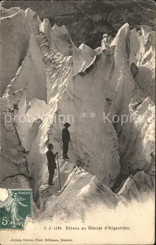 Gletscher Wanderung Seracs Glacier d Argentiere Kat. Berge