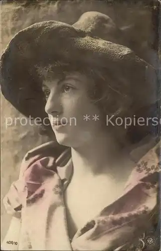 Foto NPG Nr. 406 10 Frau Hut Oranotypie Kat. Neue Photographische Gesellschaft