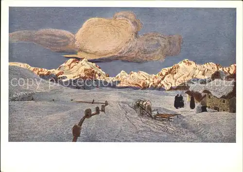 Segantini Giovanni Vergehen La Morte Nr. 1595 Kat. Kuenstlerkarte