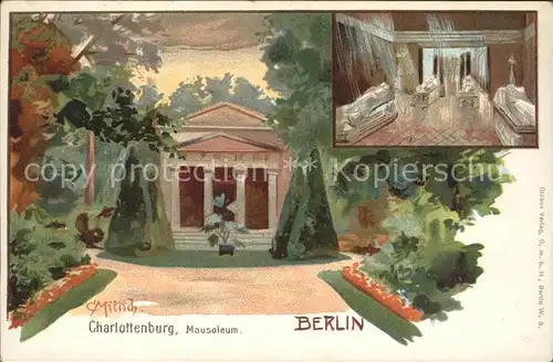 Muench C. Berlin Charlottenburg Mausoleum  Kat. Kuenstlerlitho