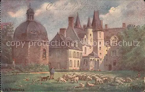 Kuenstlerkarte Collection de la Petite Gironde Chateau Schafe Kat. Kuenstlerkarte