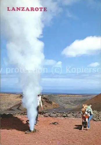 Geysire Vulcans Geysers Vulkane Lanzarote Feuerberg  Kat. Natur