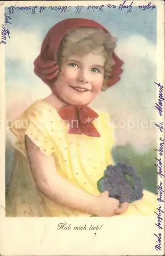 kk86359 Kinder Child Enfants Maedchen Blumen  Kategorie. Kinder Alte Ansichtskarten