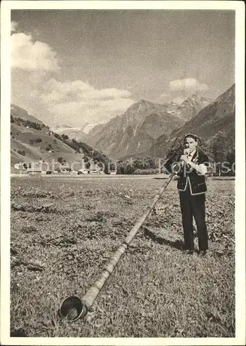 Alphorn Alphornblaeser In Memorian Soldaten  Kat. Musik